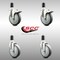 Service Caster 5 Inch 316SS Thermoplastic Rubber Swivel 1-5/8 Inch Stem Caster Lock Brake, 2PK SCC-SS316TTLEX20S514-TPRB-2-S-2-158 - alternate 3